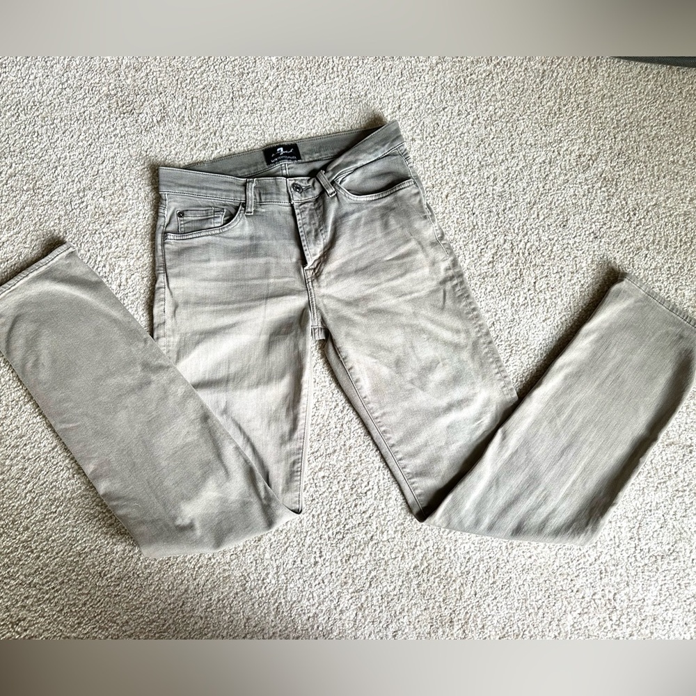 7 For All Mankind Luxe Performance Tan Jeans